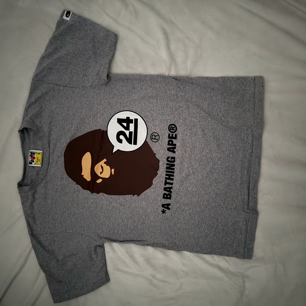 A Bathing Ape Gray Short Sleeve Tee